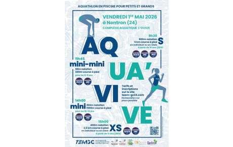 Inscription à l'aquathlon de Nontron 1er mai 2026